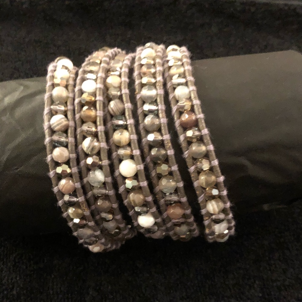 Chan Luu wrap bracelet semi precious stones